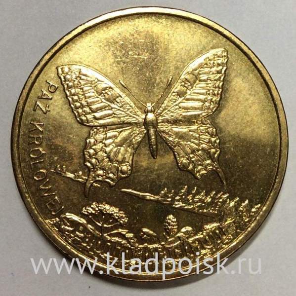 Монета 2 злотых Польша Махаон 2001