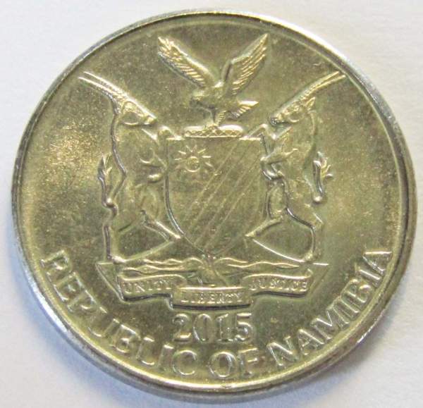 Монета Намибии 5 центов 2015 года