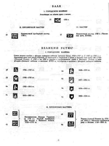 Каталог - определитель Указатель русских клейм на изделия из драгоценных металлов XVII - XX вв. Каталог - определитель Указатель русских клейм на изделия из драгоценных металлов XVII - XX вв.