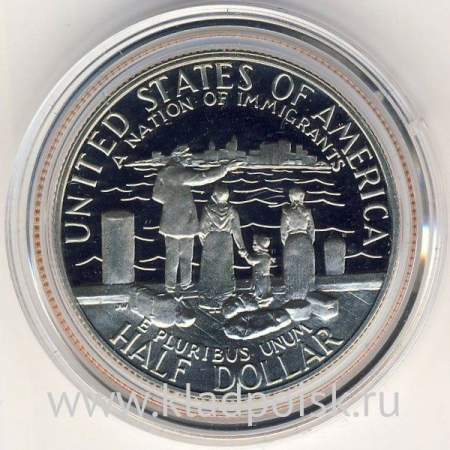 Монета 50 центов США «Нация эмигрантов» 1986 - 100 лет статуи Свободы - Proof