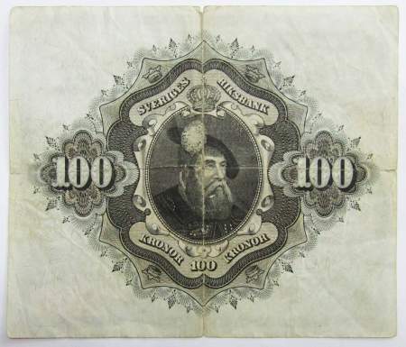 Банкнота 100 крон 1960 года Швеция