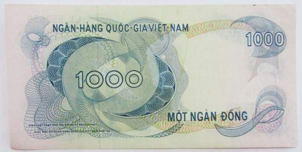 Банкнота Вьетнам 1000 донгов 1971 года
