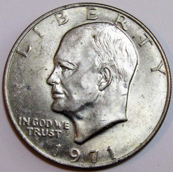 Монета 1 доллар США 1971 года (Доллар Эйзенхауэра или Лунный орёл) P Монета 1 доллар США 1971 года (Доллар Эйзенхауэра или Лунный орёл) P