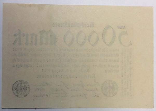 Банкнота 50 000 марок 1923 года - Веймарская Республика