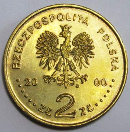 Монета 2 злотых Польша Великий юбилей 2000 года
