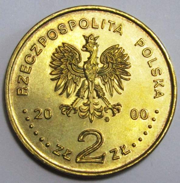 Монета 2 злотых Польша Великий юбилей 2000 года Монета 2 злотых Польша Великий юбилей 2000 года