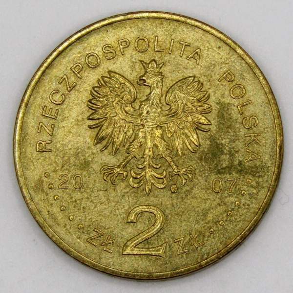 Монета 2 злотых Польша 2007 - История польского злотого - Ника