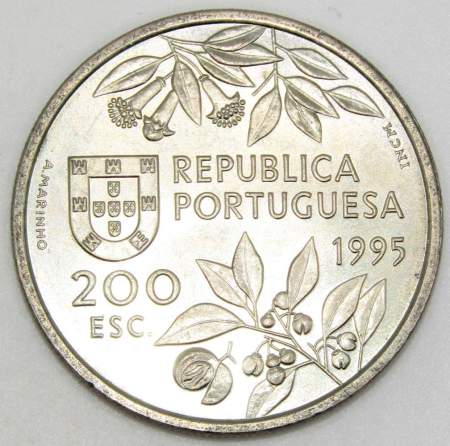 Монета 200 эскудо 1995 года, Путешествие на Молуккские острова  в 1512 году, Португалия