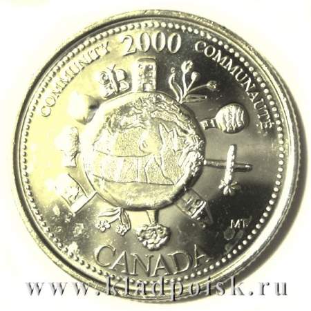 Монета  25 центов Канада, Миллениум 2000 – Сообщество