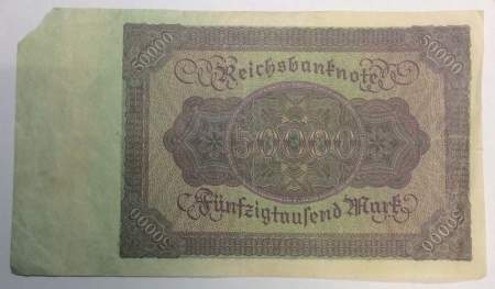 Банкнота 50000 марок 1922 года - Веймарская Республика