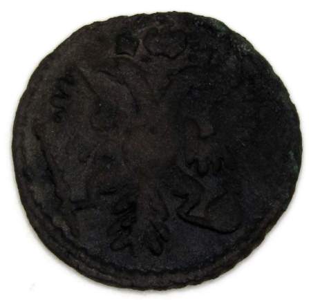 Монета полушка 1734 года, Российская Империя, Анна Иоановна (арт 2)