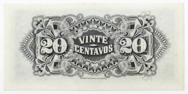 Банкнота 20 сентаво 1933 года Мозамбик