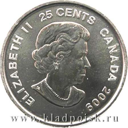 Монета  25 центов Канада, XXI зимние Олимпийские Игры, Ванкувер 2010 – Синди Классен