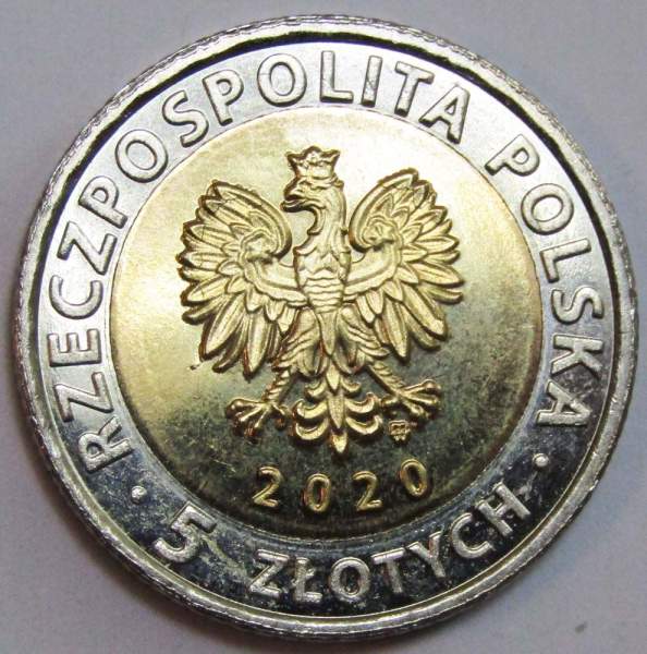 Монета 5 злотых Польша Мариацкий костел из серии Открой для себя Польшу, 2020