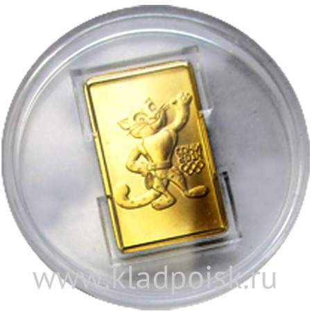 Инвестиционная монета 100 рублей Сочи 2014 - Леопард, золото, 2011