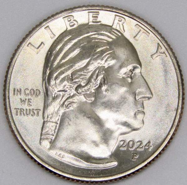 Монета 25 центов США Пэтси Такемото Минк из серии «Американские женщины» (2024) P