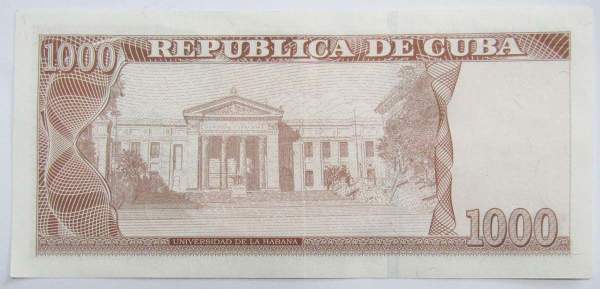 Банкнота 1000 песо 2021 года Куба