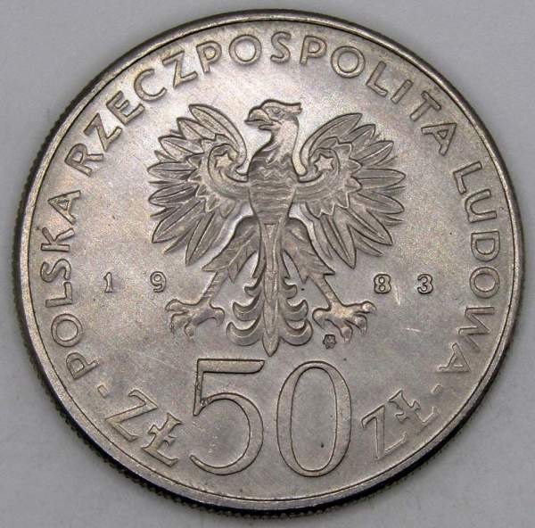 Монета 50 злотых Польша, Театр Великий, 1983, арт 2