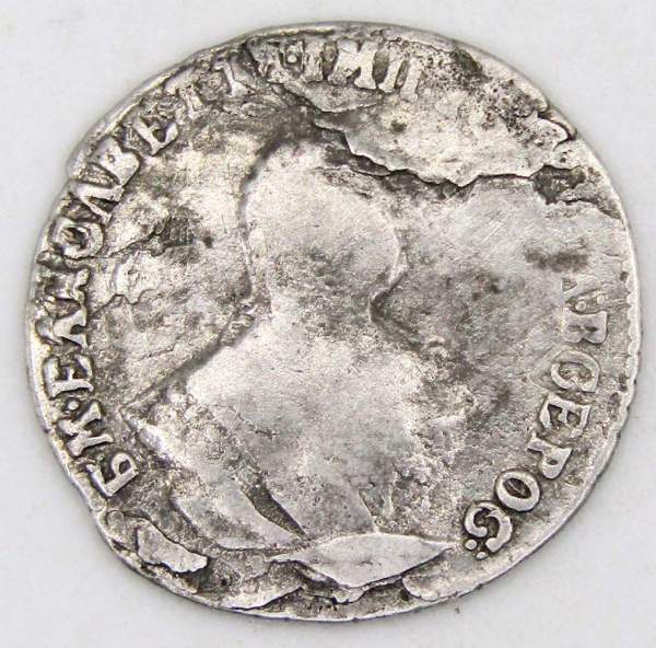 Монета гривенник 1748 года, Российская Империя, Елизавета I, арт 2