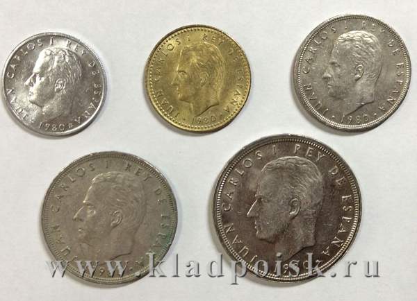 Набор монет Испания Чемпионат мира по футболу 1982, 5 монет