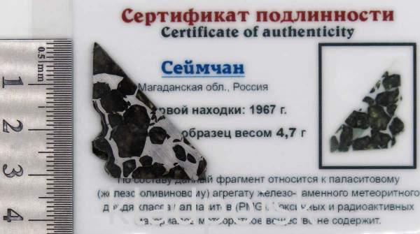 Спил метеорита Сеймчан арт 29 Спил метеорита Сеймчан арт 29