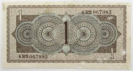 Банкнота 1 гульден 1945 года Нидерланды, арт 2