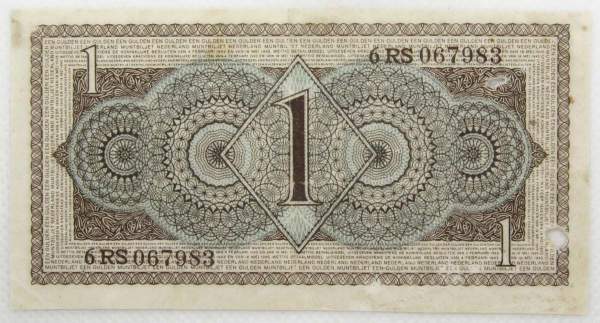 Банкнота 1 гульден 1945 года Нидерланды, арт 2
