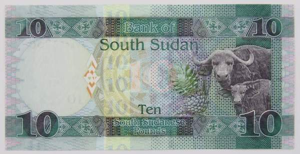 Банкнота 10 фунтов 2016 года Южный Судан