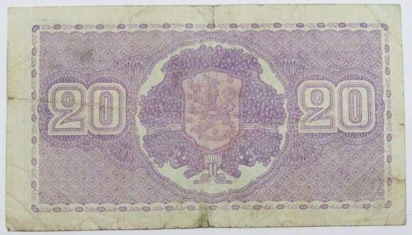 Банкнота 20 марок 1939 года Финляндия Банкнота 20 марок 1939 года Финляндия