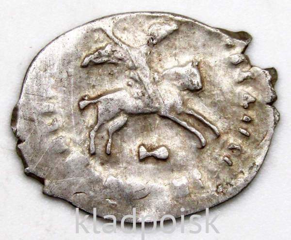 Денга Иван III Васильевич (чешуя), серебро, Новгород, Ю, ПГ № 8122L