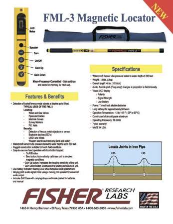 Магнитометр Fisher FML-3 (ферромагнитный локатор)