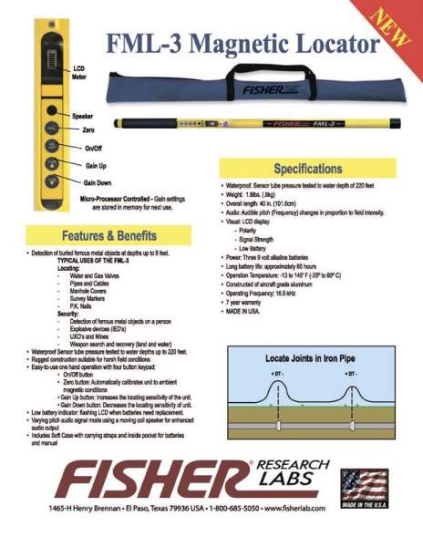 Магнитометр Fisher FML-3 (ферромагнитный локатор) Магнитометр Fisher FML-3 (ферромагнитный локатор)