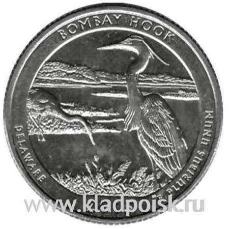 Монета 25 центов Национальный заповедник Бомбей Хук (2015), монетный двор S