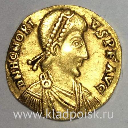 Монета солид Римская Империя Император Гонорий, 393-423гг.