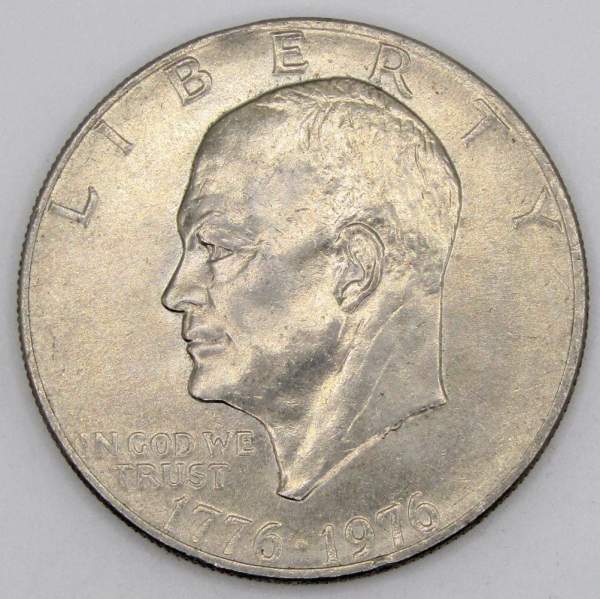 Монета 1 доллар США 1976 года (доллар Эйзенхауэра или Лунный колокол), арт 2