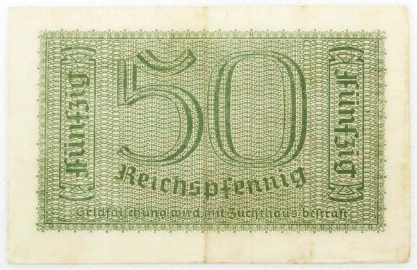 Банкнота 50 рейхспфеннигов 1939 года Германия