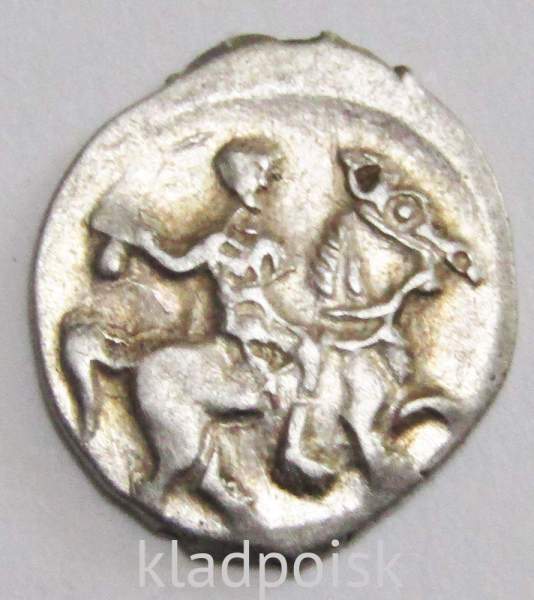 Денга Иван IV Васильевич Грозный (чешуя), серебро, 1533-1584 г., КГ-43, арт 1 Денга Иван IV Васильевич Грозный (чешуя), серебро, 1533-1584 г., КГ-43, арт 1