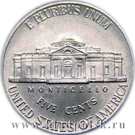 Монета 5 центов Монтичелло (2006)