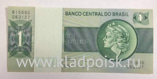 Банкнота Бразилия 1 крузейро 1972-1980 гг.