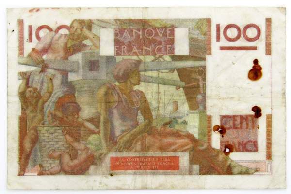 Банкнота 100 франков 1946 года Франция