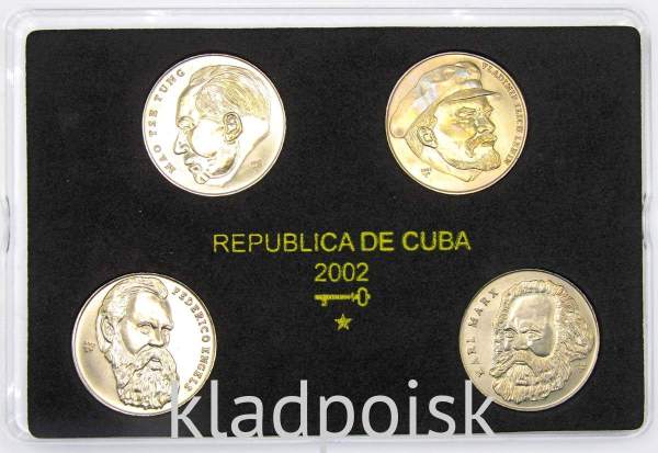 Набор памятных монет 1 песо 2002 года, Куба