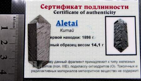 Ограненный осколок метеорита Aletai, арт 6