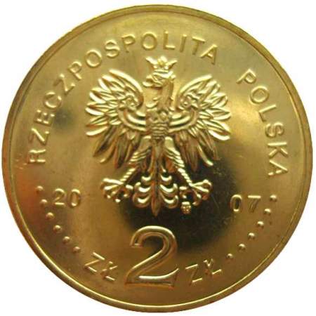 Монета 2 злотых Польша «Рыцарь XV века тяжеловооруженный», 2007
