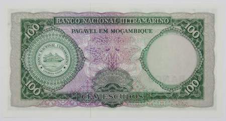 Банкнота Мозамбик 100 эскудо 1961 года, арт 3