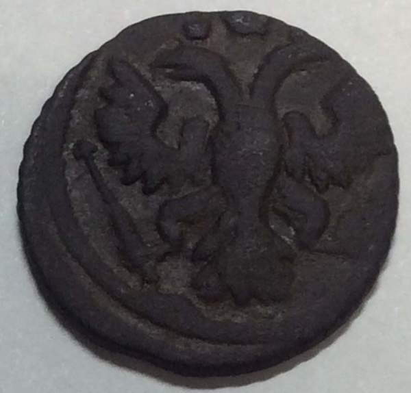 Монета полушка 1736 года, Российская Империя, Анна Иоановна, арт 4