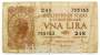 Банкнота 1 лира 1944 года Италия