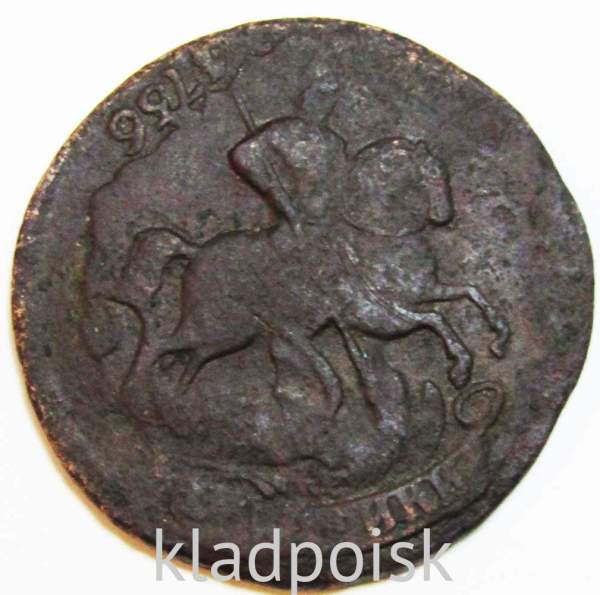 Монета 2 копейки 1759 года, Российская Империя, Елизавета I, арт 4, редкий гурт Монета 2 копейки 1759 года, Российская Империя, Елизавета I, арт 4, редкий гурт