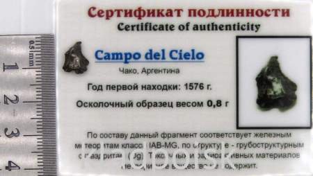 Осколок метеорита Campo del Cielo, арт 37