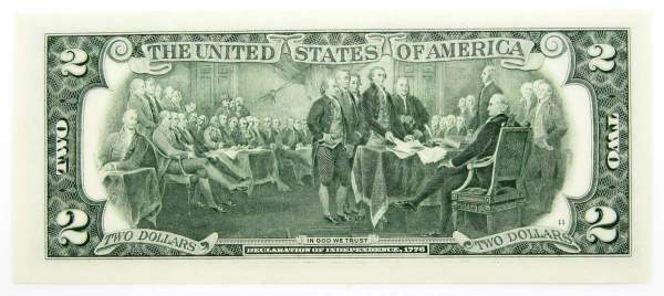 Банкнота 2 доллара США 2017 года, L - Сан-Франциско Банкнота 2 доллара США 2017 года, L - Сан-Франциско