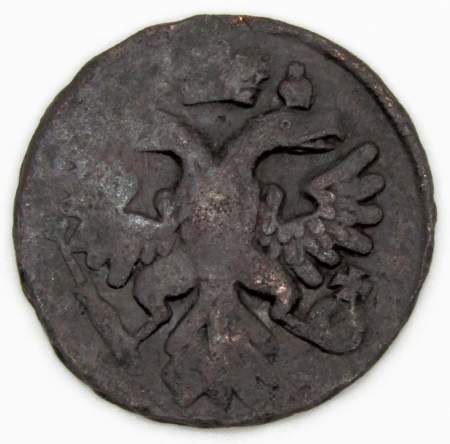 Монета 1 денга 1740 года, Российская Империя, Анна Иоановна Монета 1 денга 1740 года, Российская Империя, Анна Иоановна